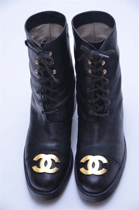 chanel boots combat|vintage chanel combat boots.